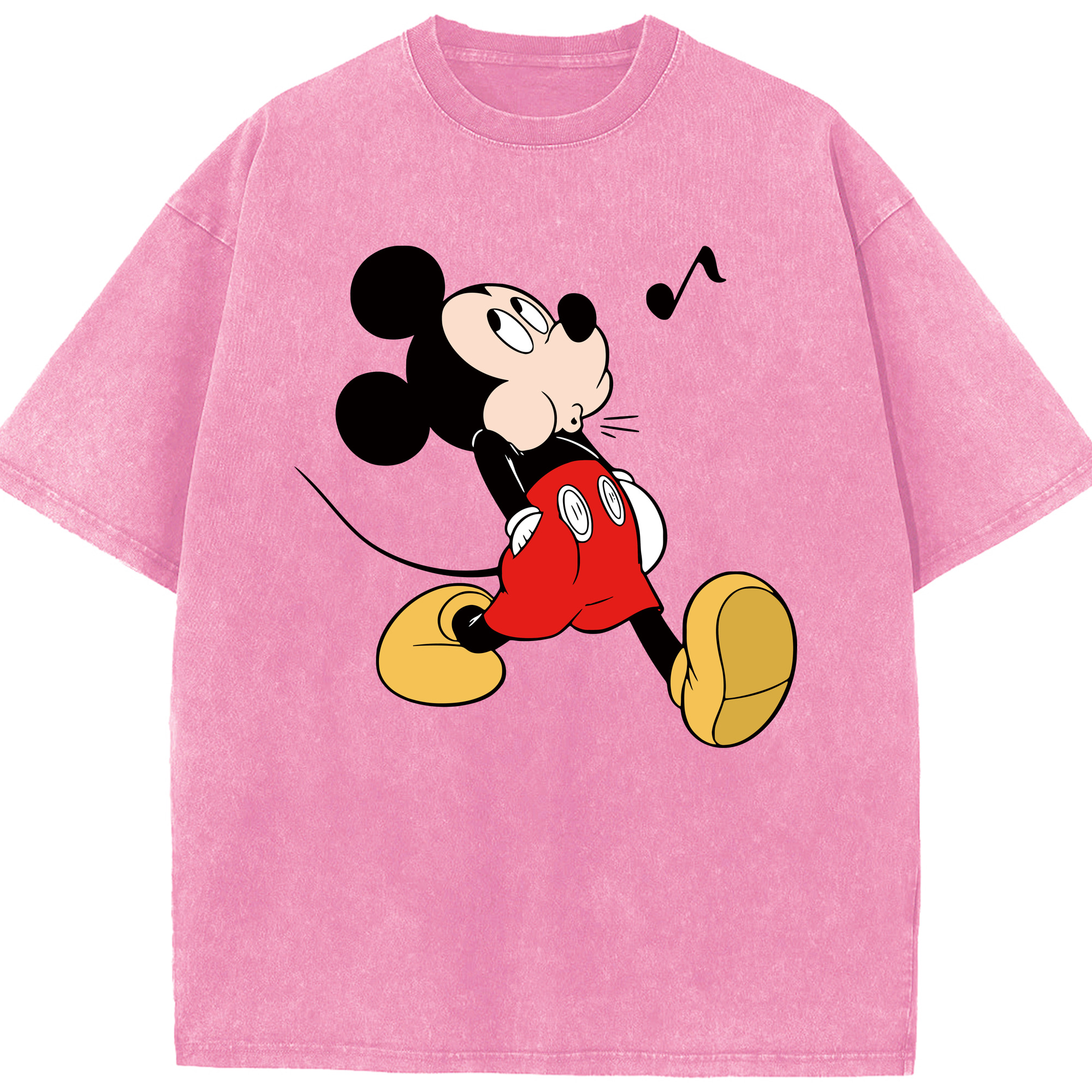 （画像用） ミッキーマウス Mickey Mouse 綿100% ヴィンテージ風 半袖Tシャツ（フロントプリント）